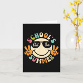 Dag van School Afstuderen Groovy Scholen Uit Voor  Kaart (Gele Bloem)