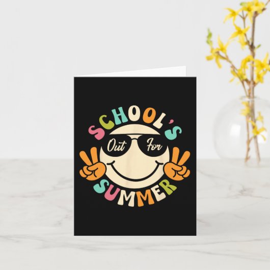 Dag van School Afstuderen Groovy Scholen Uit Voor Kaart (Gele Bloem)