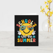 Dag van School Afstuderen Groovy Scholen Uit Voor  Kaart (Gele Bloem)