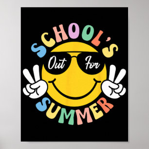 Dag van School Afstuderen Groovy Scholen Uit Voor Poster