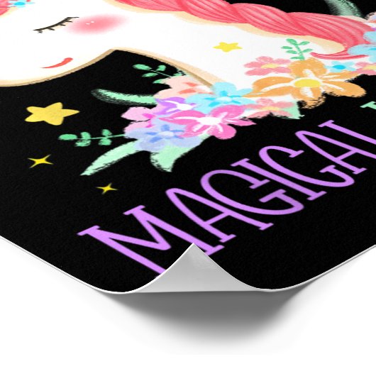 Dag van School Eenhoorn 100 dagen Magisch Leren GI Poster (Hoek)