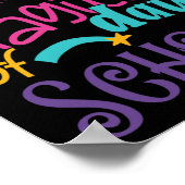 Dag van School Eenhoorn 100 Magische Dagen Leraar  Poster (Hoek)