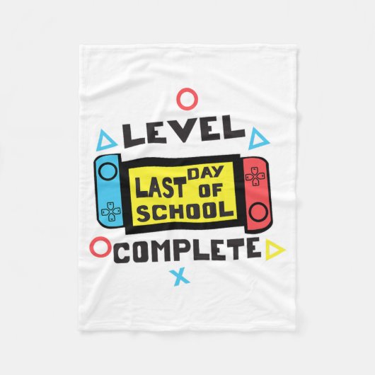 Dag van School Gamer Fleece Deken (Voorkant)