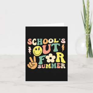 Dag Van School Groovy Scholen Uit Voor De Zomer Le Kaart
