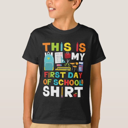 Dag van School Jongens Meisjes Terug naar School T-shirt (Voorkant)