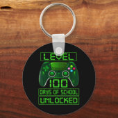 Dag van School Jongens Niveau 100 Dagen van School Sleutelhanger (Voorkant)