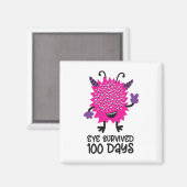 Dag van School Monster Meisjes Kinder Eye overleef Magneet (Voorkant / Achterkant)