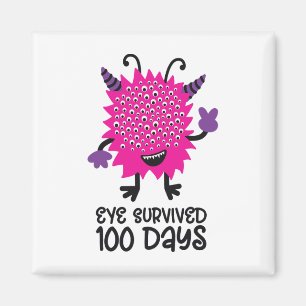 Dag van School Monster Meisjes Kinder Eye overleef Magneet