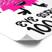 Dag van School Monster Meisjes Kinder Eye overleef Poster (Hoek)