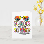 Dag Van School Scholen Uit Voor Zomer Schoolverple Kaart (Gele Bloem)