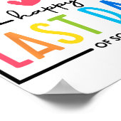 Dag van School Shirt School Afstuderen Cadeaus voo Poster (Hoek)