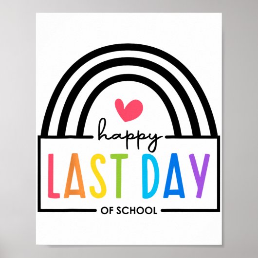 Dag van School Shirt School Afstuderen Cadeaus voo Poster (Voorkant)