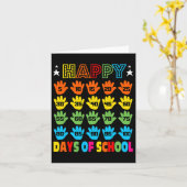 Dag van schoolkostuum voor kinderen meisjes jongen kaart (Gele Bloem)