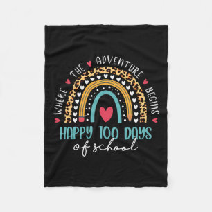 Dag van schoolleraar 100 dagen regenboog luipaard  fleece deken