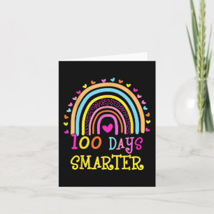 Dag van schoolleraar 100 dagen slimmere regenboog kaart