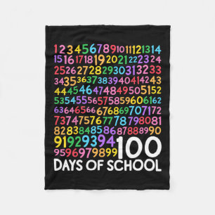 Dag van schoolleraar Kinder 100 dagen Wiskunde num Fleece Deken