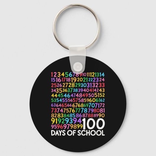Dag van schoolleraar Kinder 100 dagen Wiskunde num Sleutelhanger (Voorkant)