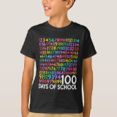 Dag van schoolleraar Kinder 100 dagen Wiskunde num T-shirt (Voorkant)