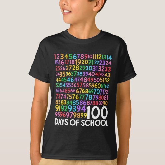 Dag van schoolleraar Kinder 100 dagen Wiskunde num T-shirt (Voorkant)
