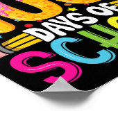 Dag van schoolleraren Kinder kind gelukkig 100 dag Poster (Hoek)