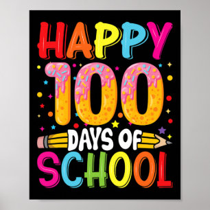 Dag van schoolleraren Kinder kind gelukkig 100 dag Poster