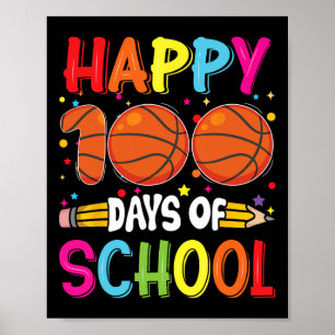 Dag van schoolleraren Kinder kind gelukkig 100 dag Poster