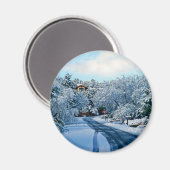 Dag van sneeuw Sedona, magneet (Voorkant / Achterkant)