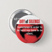 Dag van Stilte Ronde Button 5,7 Cm (Voorkant /achterkant)