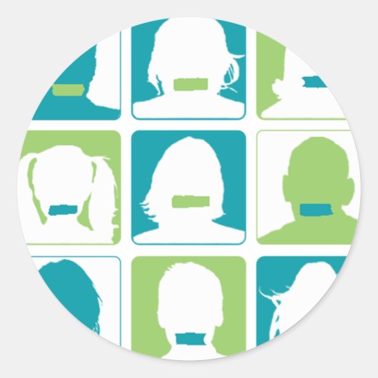 Dag van stilte ronde sticker (Voorkant)