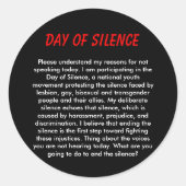 Dag van Stilte Ronde Sticker (Voorkant)