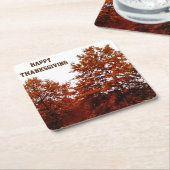 DAG VAN THANKSGIVING HERFSTBOMEN KARTONNEN ONDERZETTERS (Schuin)