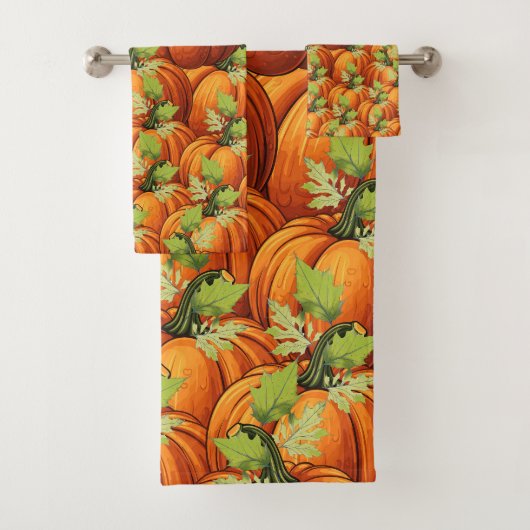 DAG VAN THANKSGIVING POMPOENEN  BAD HANDDOEK (Insitu)