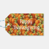 DAG VAN THANKSGIVING POMPOENEN CADEAULABEL (Achterkant Horizontaal)