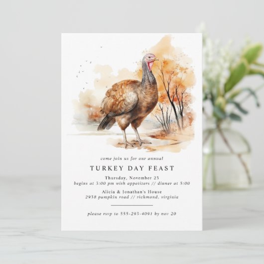 Dag van Turkije | Herfst Friendsgiving of Thanksgi Kaart (Staand voorkant)