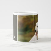 Dag van vaders Beste hond Pap Oog Foto Grote Koffiekop (Voorkant)