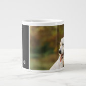 Dag van vaders Beste hond Pap Oog Foto Grote Koffiekop (Voorkant)