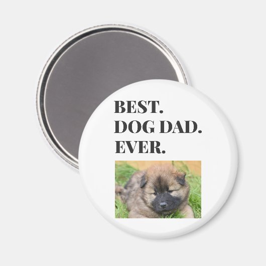 Dag van vaders Beste hond Pap Oog Foto Magneet (Voorkant / Achterkant)