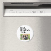 Dag van vaders Beste hond Pap Oog Foto Magneet (Insitu (Vaatwasser))