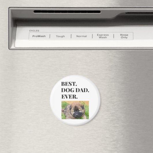 Dag van vaders Beste hond Pap Oog Foto Magneet (Insitu (Vaatwasser))