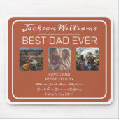 Dag van vaders Beste pap ooit Terra Cotta Drie Fot Muismat (Voorkant)