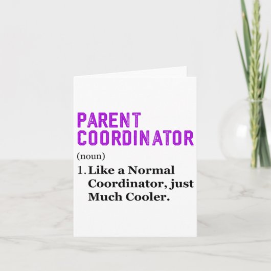 Dag van waardering voor ouders coördinator  kaart (Voorkant)