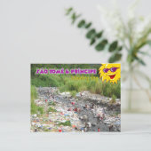 Dag van wasgoed in Sao Tomé en Principe, Afrika Briefkaart (Staand voorkant)