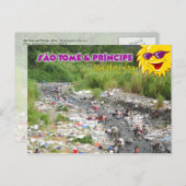 Dag van wasgoed in Sao Tomé en Principe, Afrika Briefkaart (Voorkant / Achterkant)