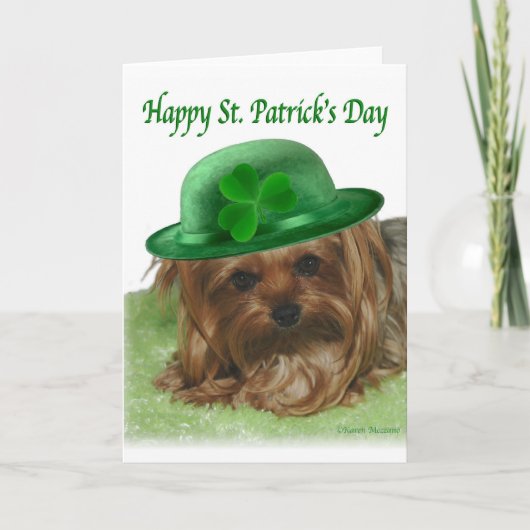 Dag van Yorkie St. Patrick Kaart (Voorkant)