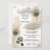 Dag Veer Rustieke Aziatische Sky Cloud Peacock Bru Kaart (Voorkant)