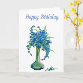 Dag. Vergeet-me-nots. Kaart (Gele Bloem)