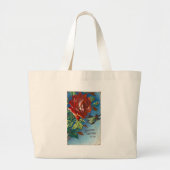 dag Vernissen Roos en vogel Grote Tote Bag (Voorkant)