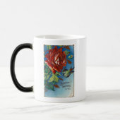  dag Vernissen Roos en vogel Magische Mok (Links)