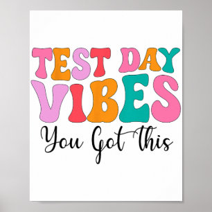 Dag Vibes Groovy Testing Day Docent Student Vrouwe Poster