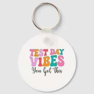 Dag Vibes Groovy Testing Day Docent Student Vrouwe Sleutelhanger